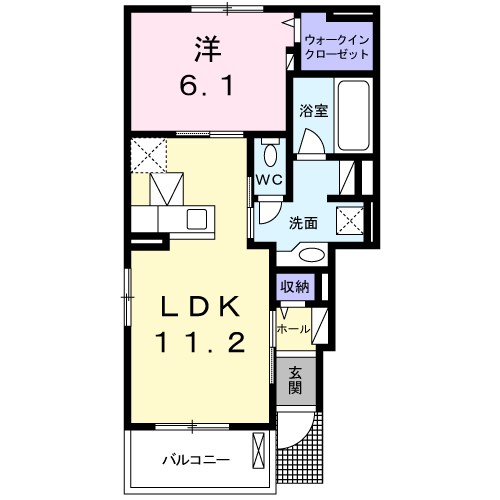 ギャラクシーⅡ 101号室 間取り