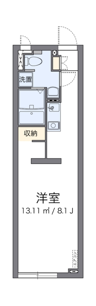 アルクアリビオ 104号室 間取り