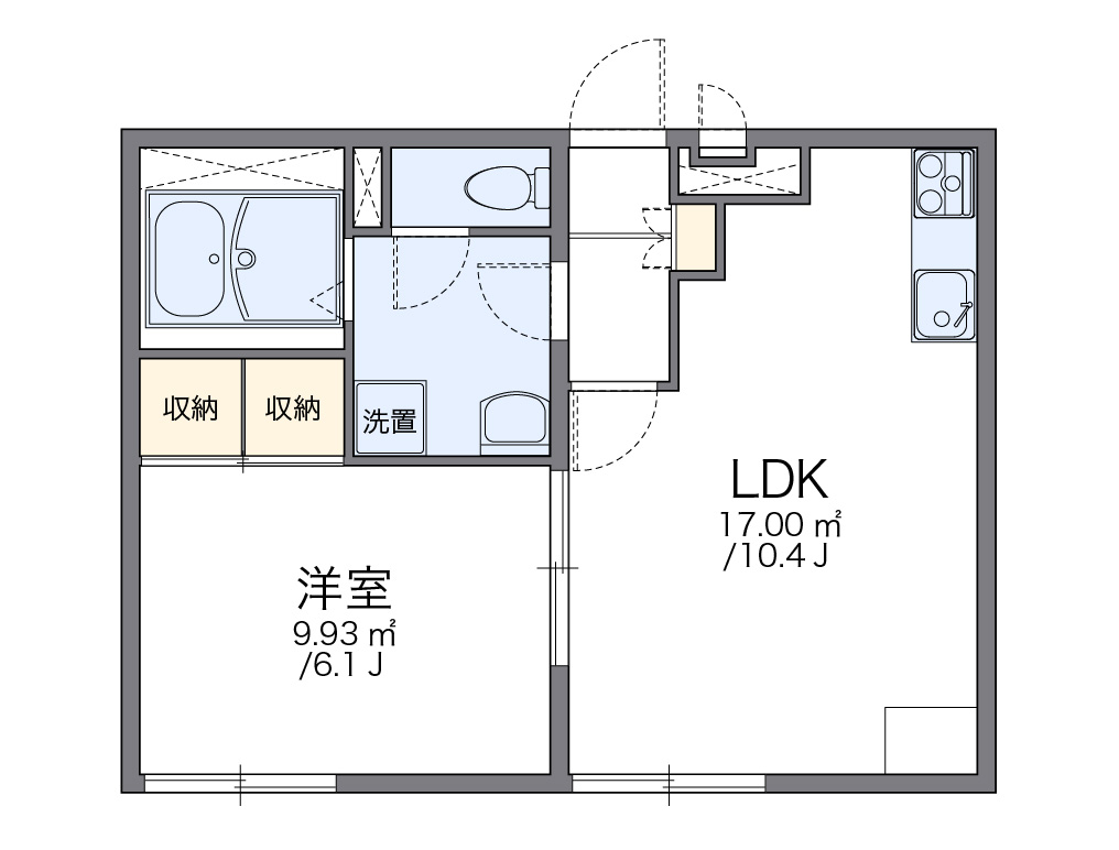 レオパレスつつみⅢ 202号室 間取り