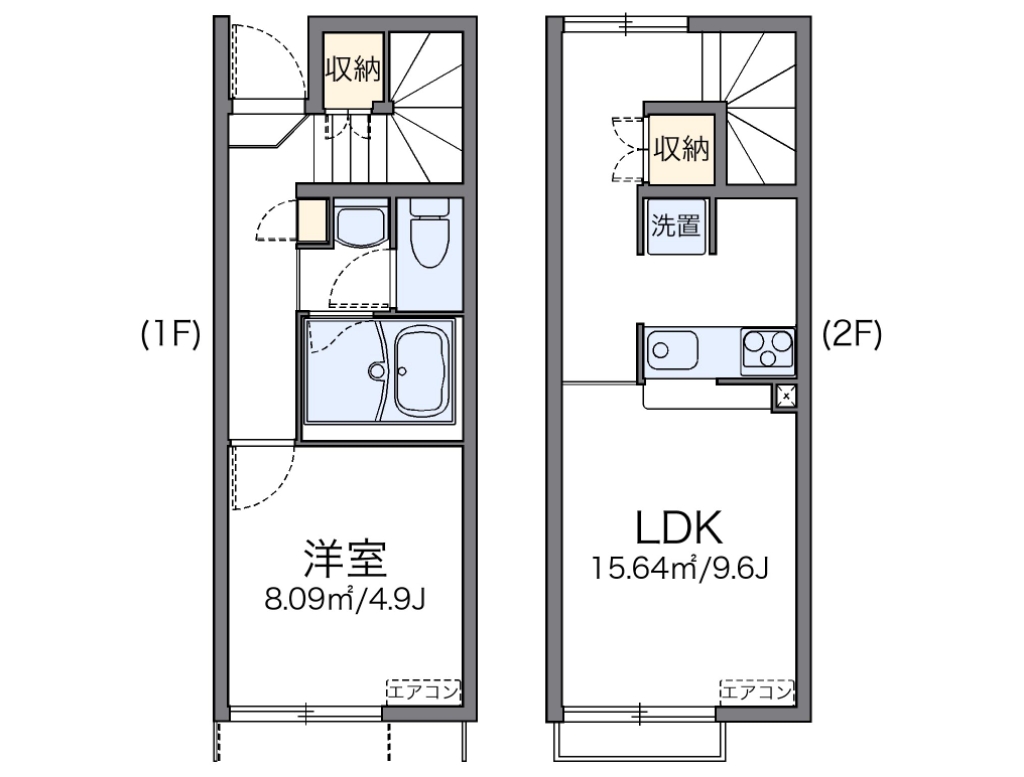 レオネクストオアシス 107号室 間取り