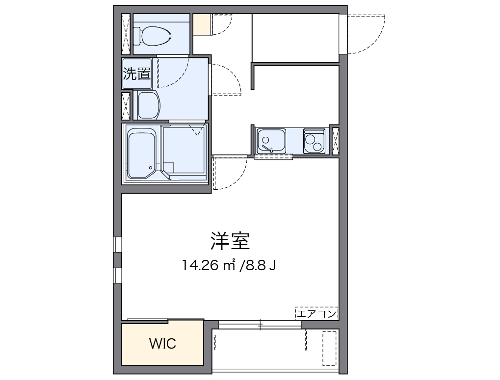 クレイノFERIO 204号室 間取り