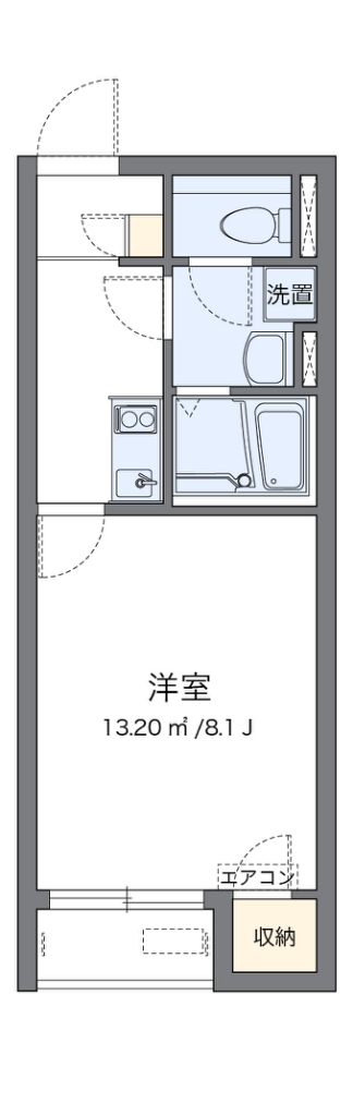 レオネクストｐｏｒｔ 203号室 間取り