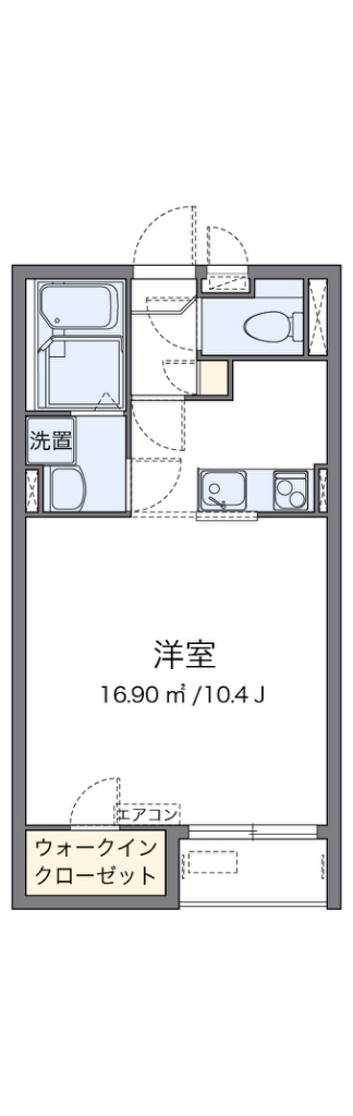 レオネクストＥＡＳＴⅡ 204号室 間取り
