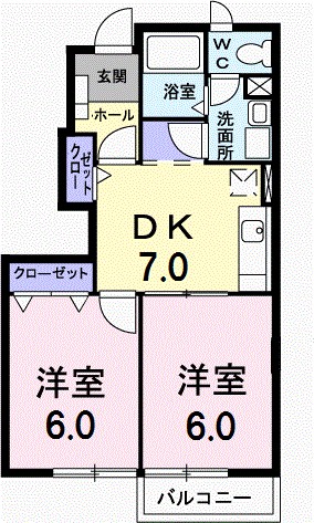 エテルノ 102号室 間取り