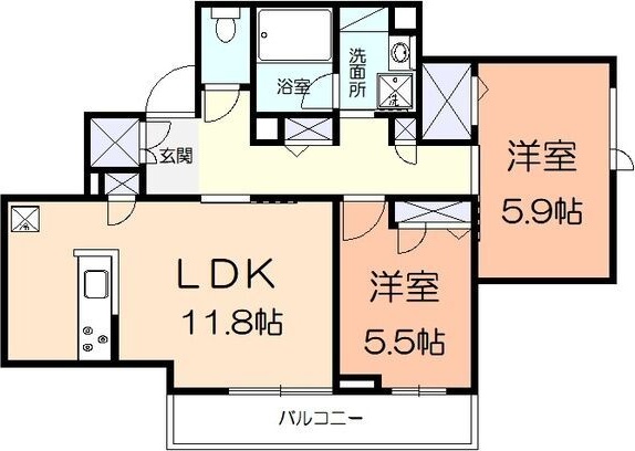 ドムスベルウッド 207号室 間取り