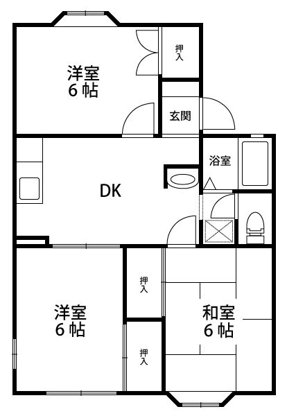 ドミールシャルム 203号室 間取り