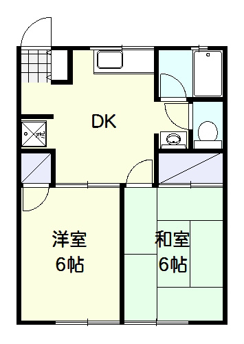 ドミール中庭B 202号室 間取り