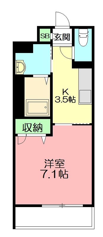 ノールヴィラージュ平塚 106号室 間取り