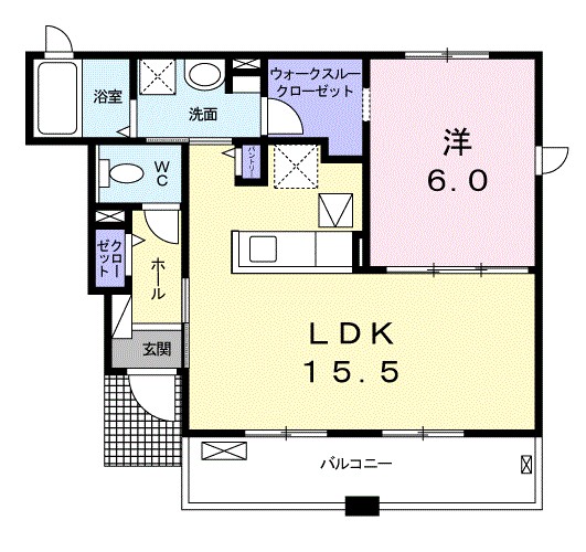 カレント寒川 103号室 間取り