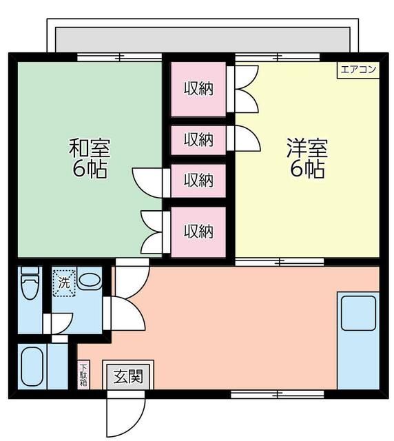 パレス小沢Ⅲ 102号室 間取り