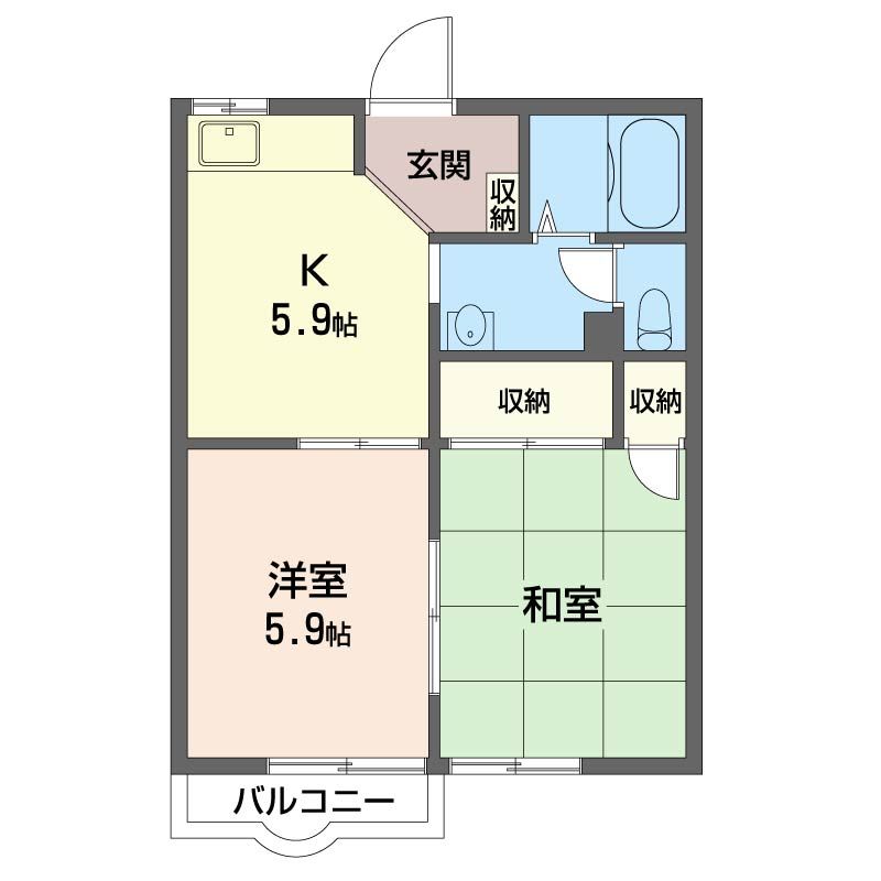 ベクエム湘南 203号室 間取り