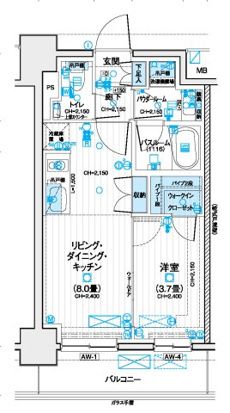 デュオステージ海老名Ⅱ 1007号室 間取り