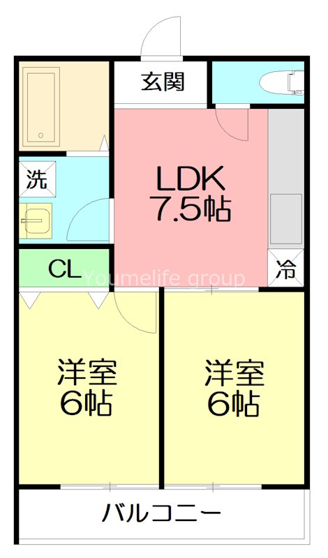 laule’a湘南 102号室 間取り