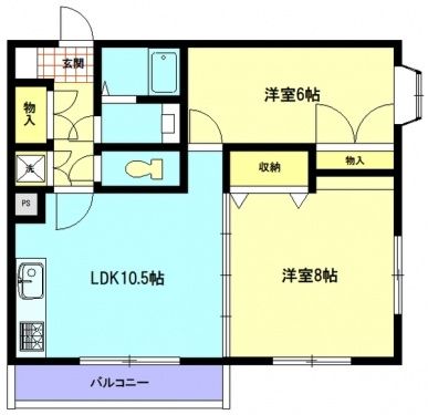 ドエル砂押橋 401号室 間取り