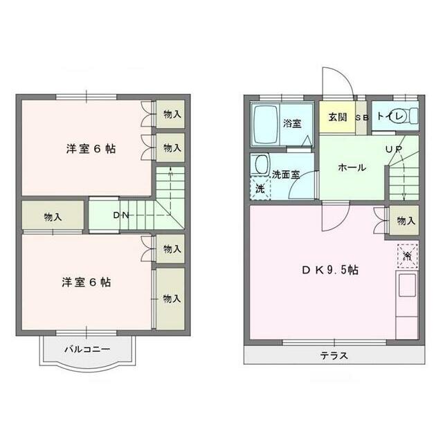 メゾネット21B 4号室 間取り