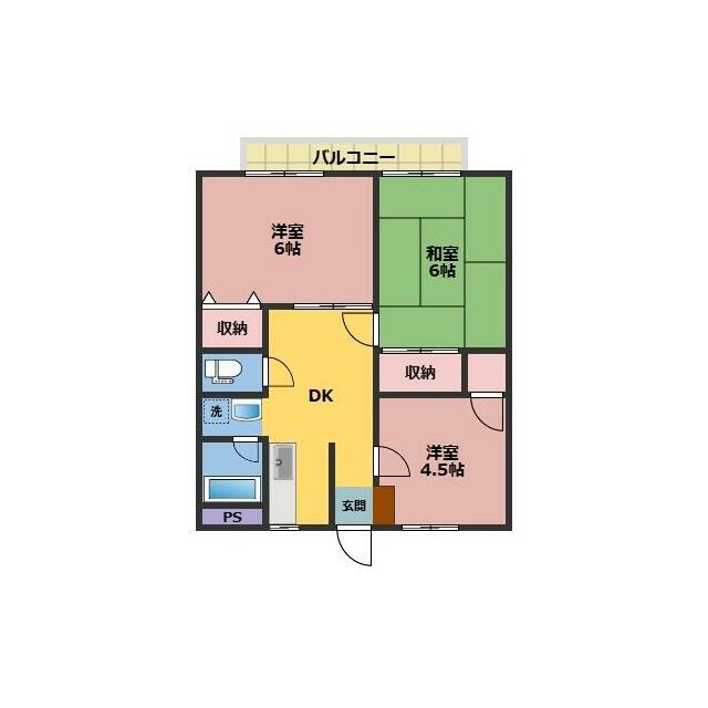 藤ハイツ 201号室 間取り