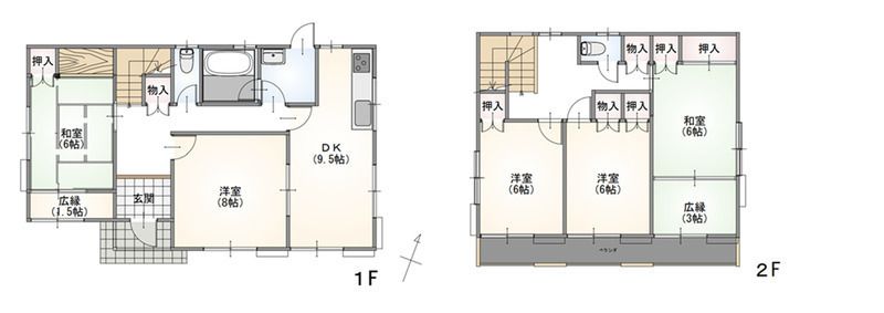 秦野市鶴巻2074戸建て 間取り
