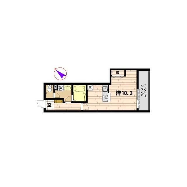 settle湘南 301号室 間取り