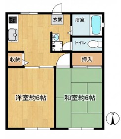 安西コーポＢ 202号室 間取り