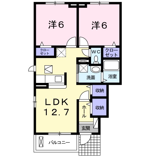 ビレジメルヘン 101号室 間取り