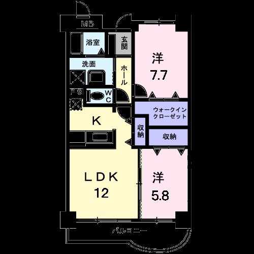 アンソレイエ アオキ 306号室 間取り