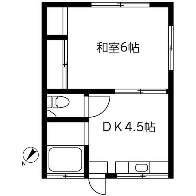 井村荘　３号棟 201号室 間取り
