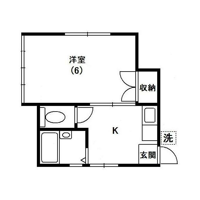 キクヤハイツ 102号室 間取り