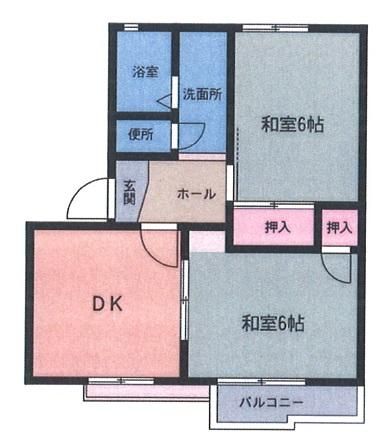 エクセール金子C 203号室 間取り