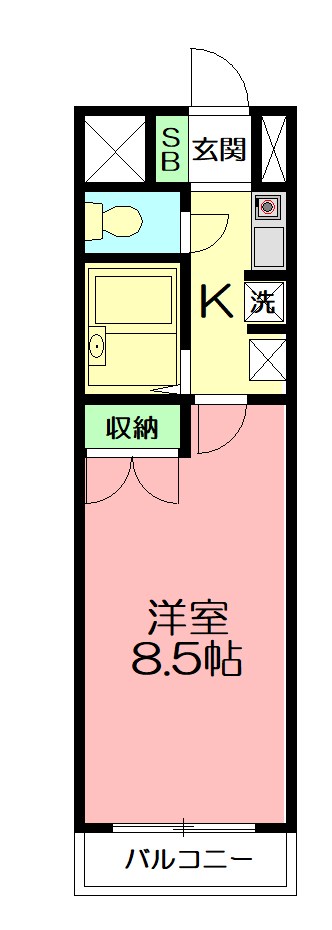 リバーサイドパレス 311号室 間取り