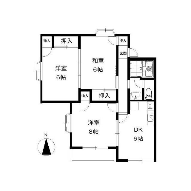 ラベンダー湘南Ⅰ 201号室 間取り