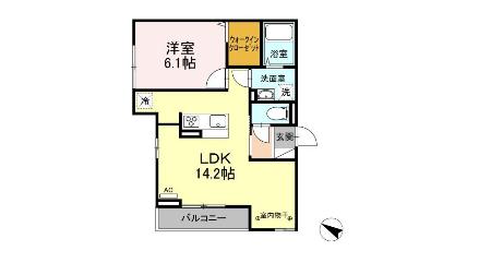 エミグランド愛甲石田 307号室 間取り