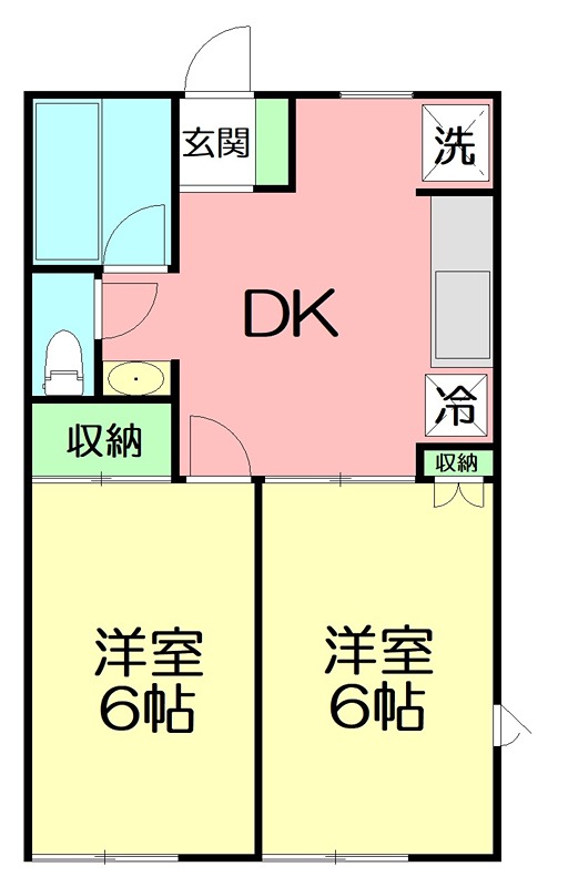 レモンハイツ 103号室 間取り