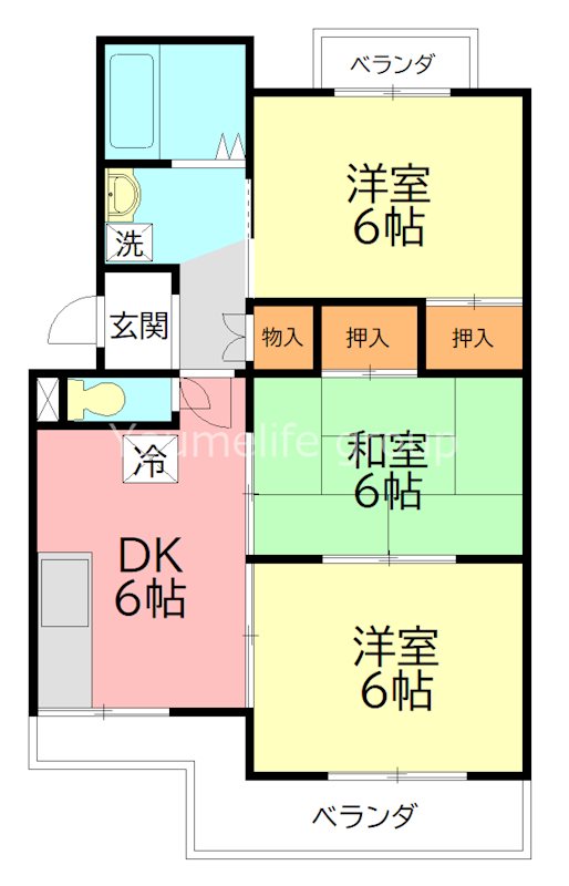 代官サニーハイツ 204号室 間取り
