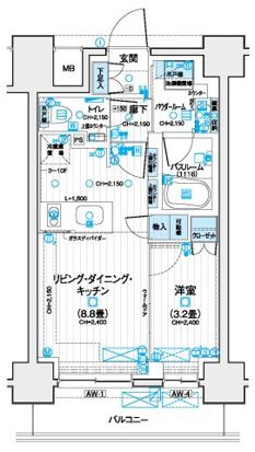 デュオステージ海老名Ⅱ 1005号室 間取り