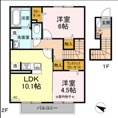 セジュール和田Ⅱ 201号室 間取り
