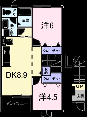 プラティーヌ 202号室 間取り