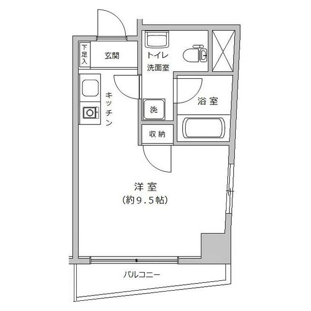 コートブランシュ 204号室 間取り