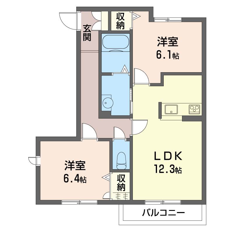 Grand Chalet I 102号室 間取り