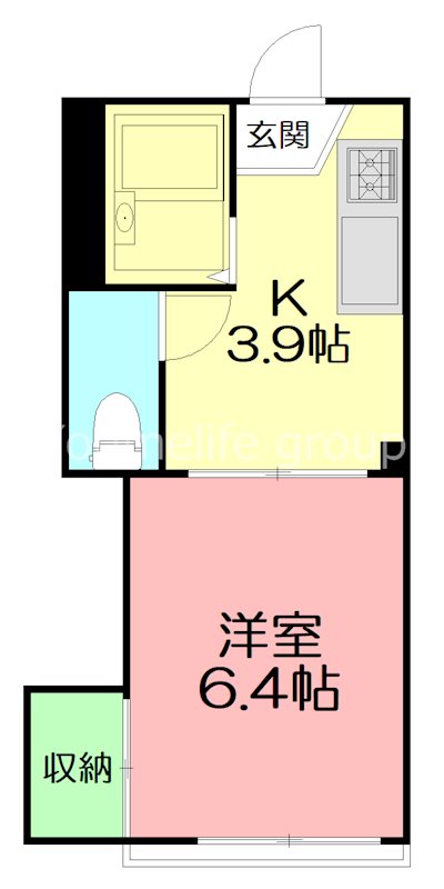 パラシオン芦川　Ａ 202号室 間取り