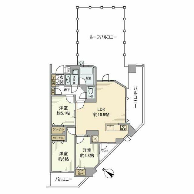 グランエルズ洋光台 401号室 間取り