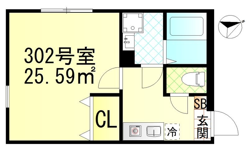サニーブリーズ逗子 302号室 間取り