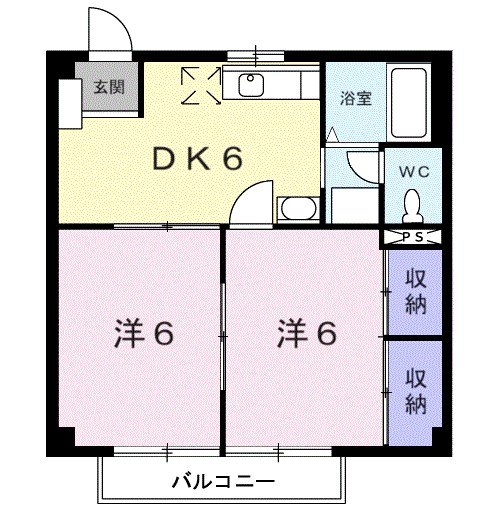 ニューシティハイツＡＯＫＩ 206号室 間取り