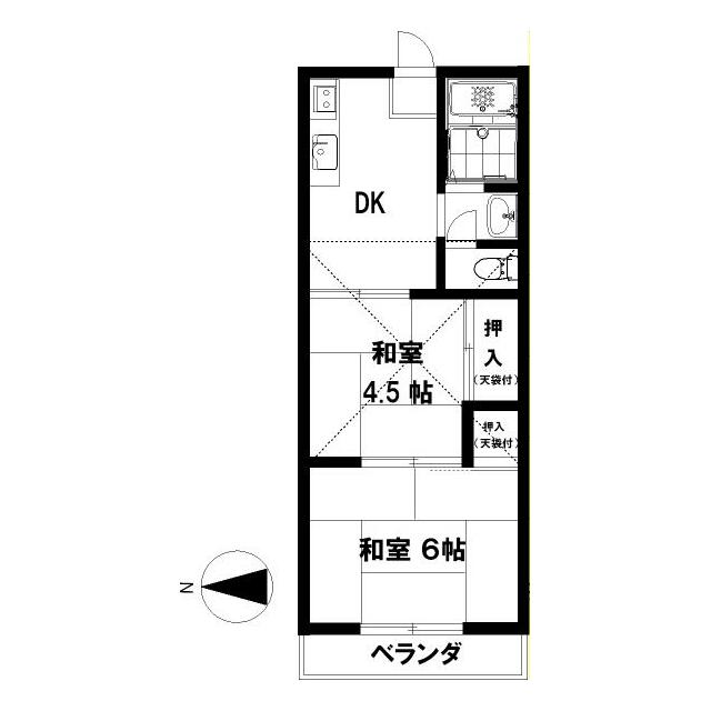 ペパーミントハウス 205号室 間取り