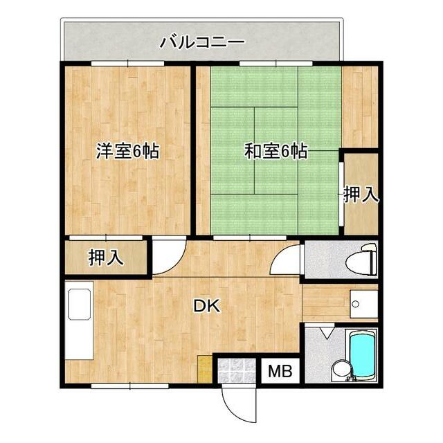 コーポ川口 101号室 間取り