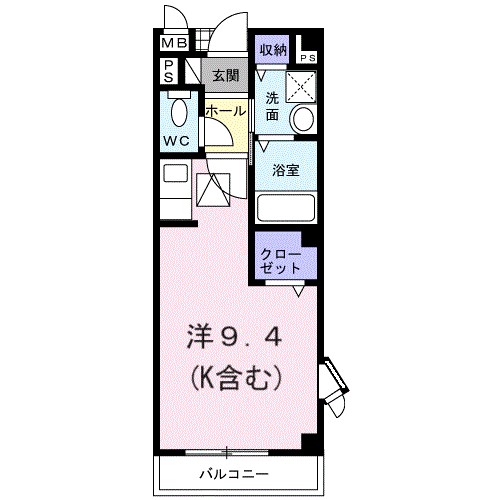 シャンドフルール 101号室 間取り