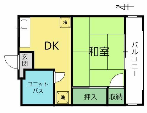 大貫ハイツ 305号室 間取り