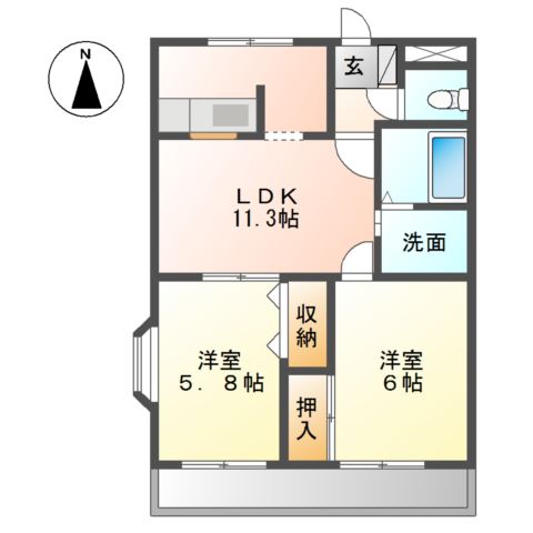 エスポワール茅ヶ崎 間取り