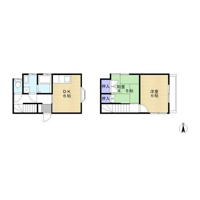 テラスパークサイド A号室 間取り