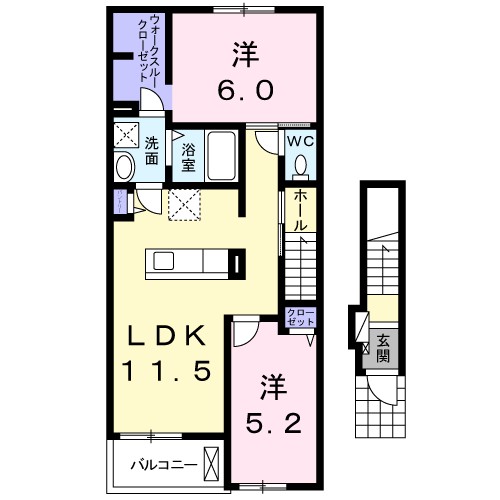 アルコイリス湘南 203号室 間取り