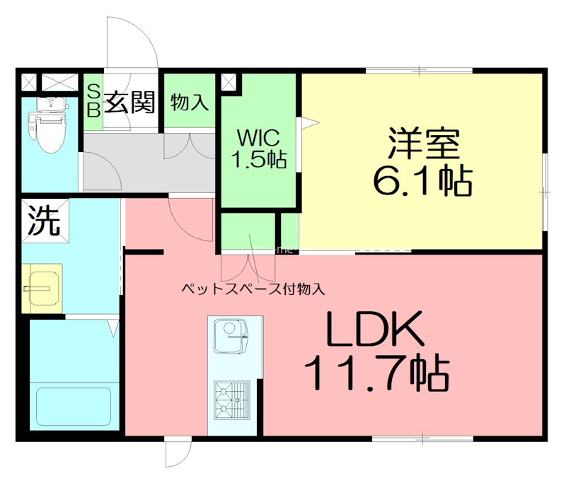 GRACIEUXSE　湘南　WEST 101号室 間取り